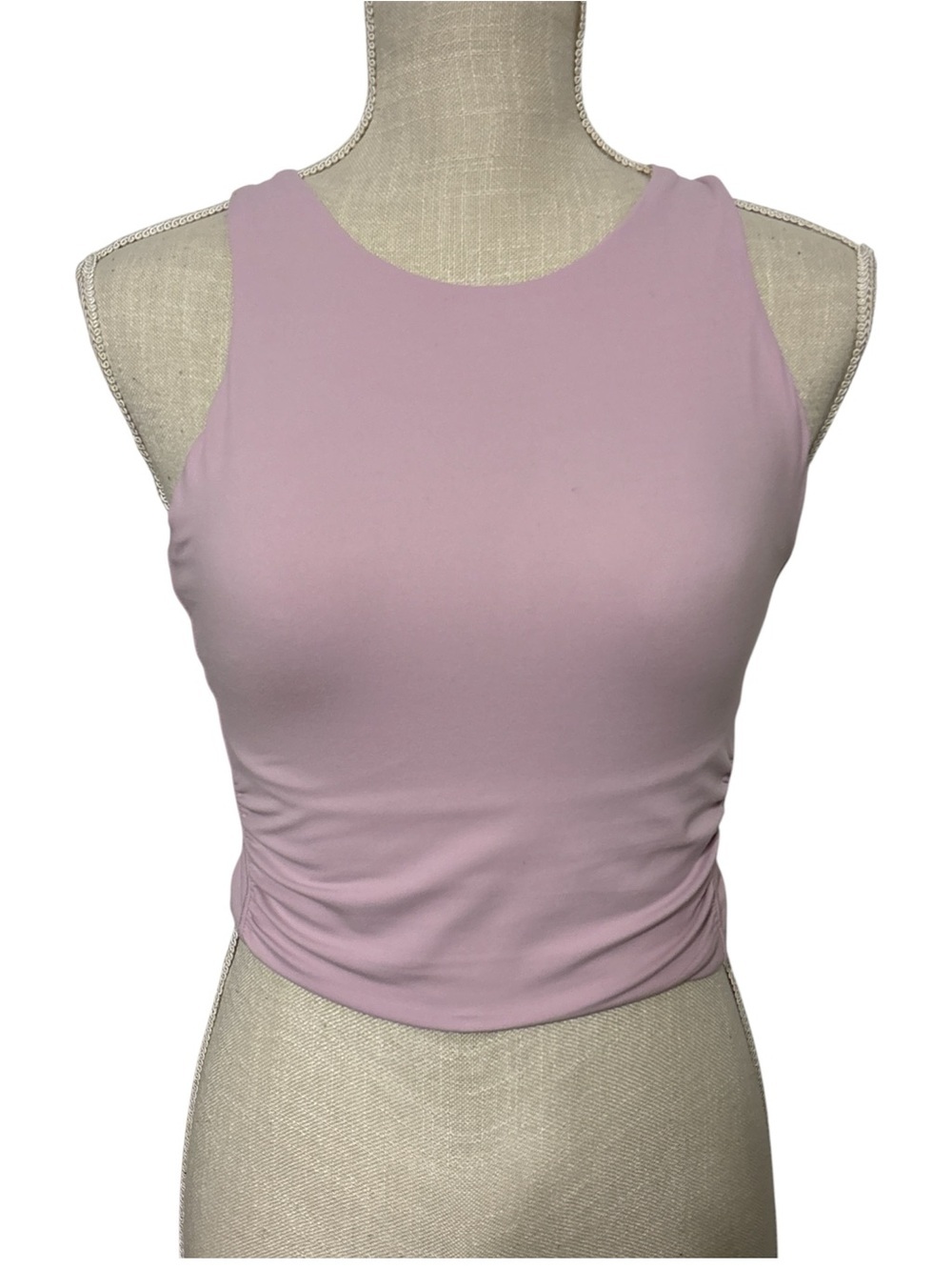 Athleta High Neck Crop Tank - Light Mauve Sz/S